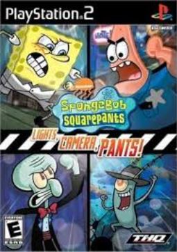 SpongeBob SquarePants Lights Camera Pants PS2 (Used CIB w/Manual USA)